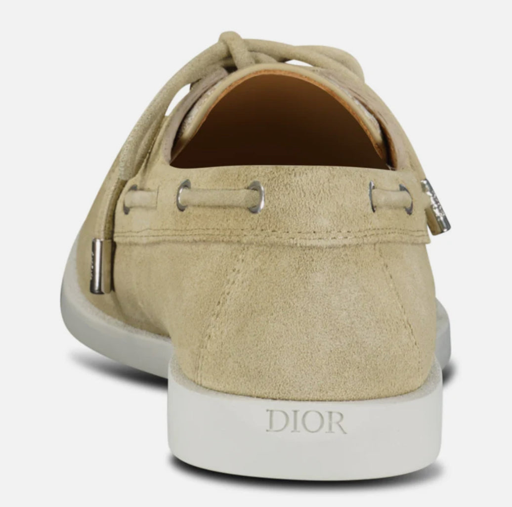 Dior Granville Boat Shoe Beige Suede