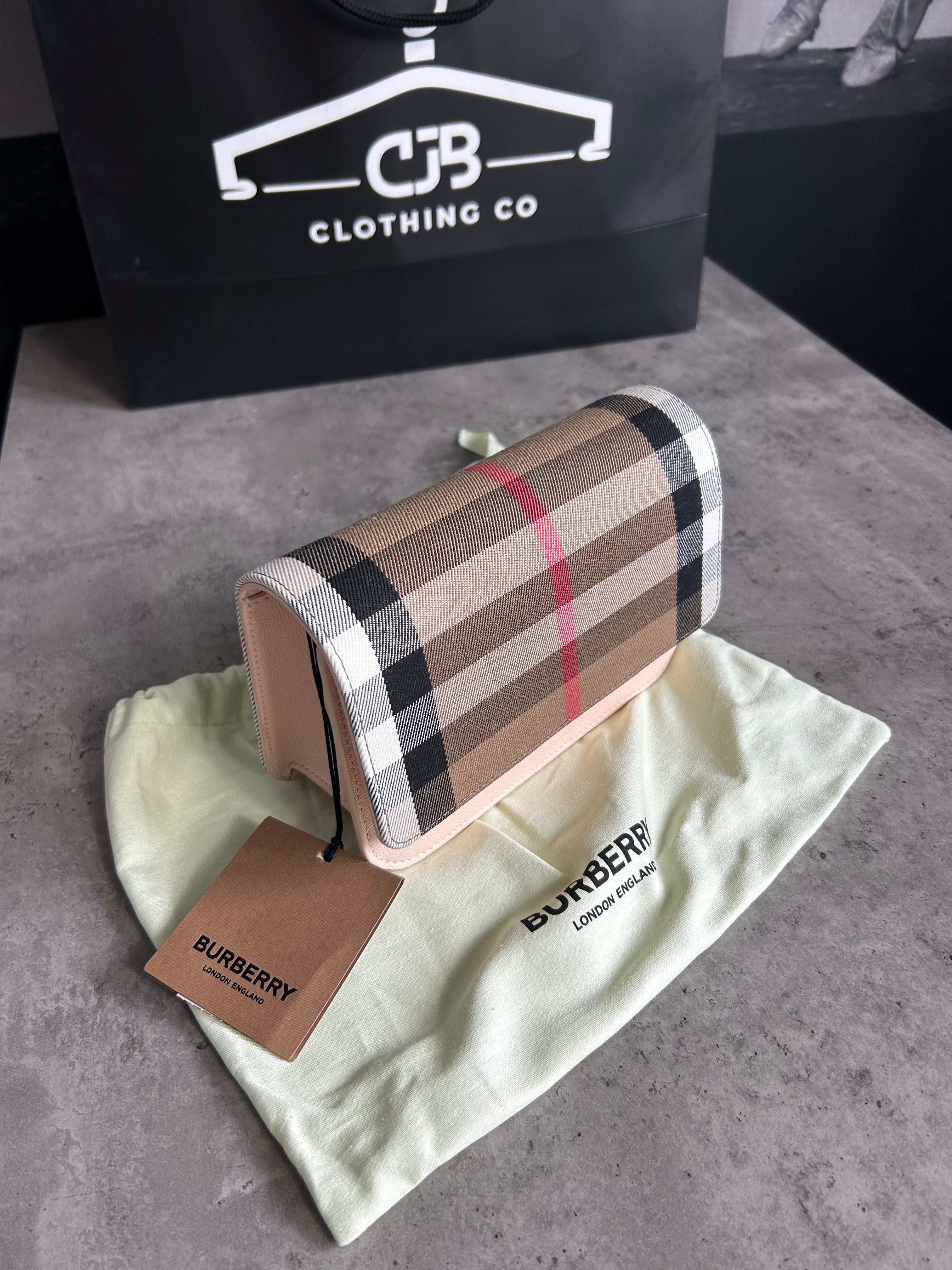 Burberry 'Madison' Leather Shoulder Bag Pale Pink