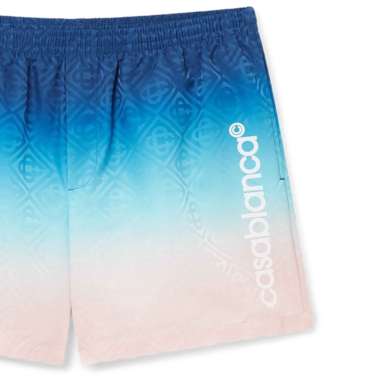 Casablanca Printed Gradient Swim Shorts in Blue