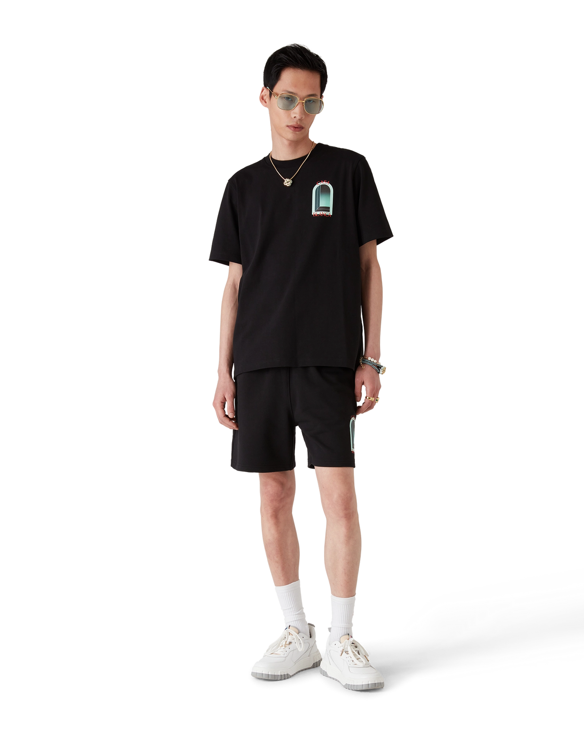 Casablanca L'Arche Short Sleeve T Shirt Black/Mint