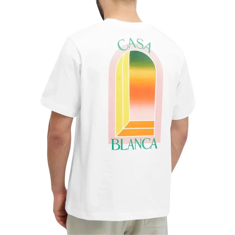 Casablanca Gradient Arch T-Shirt White/Pink