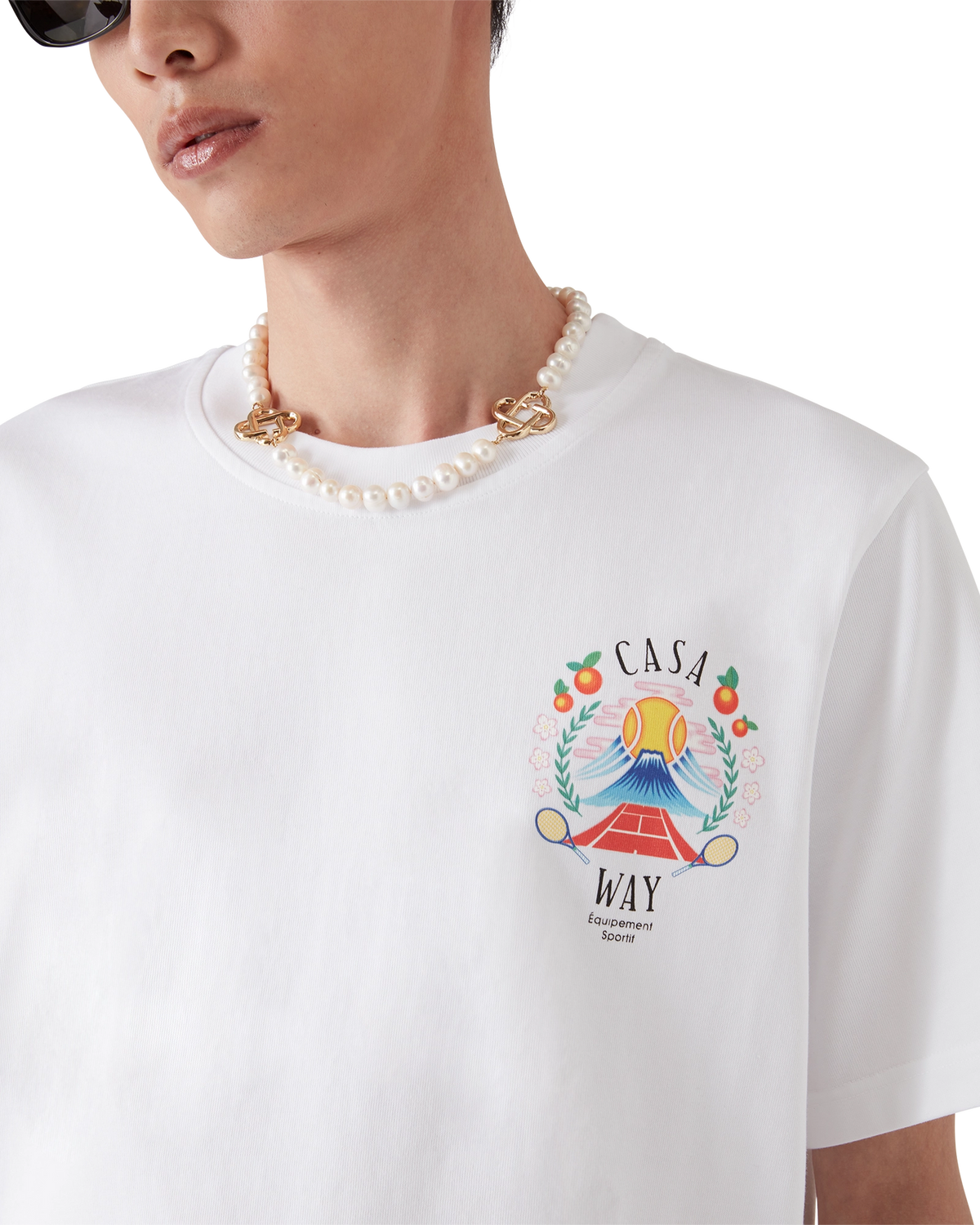 Casablanca Casa Way Mountain T Shirt White