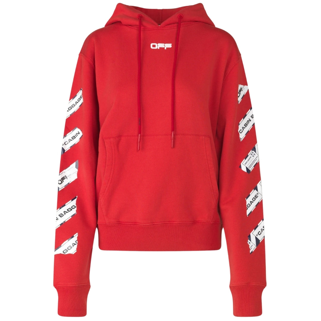 Off White Mens Hoodie Red