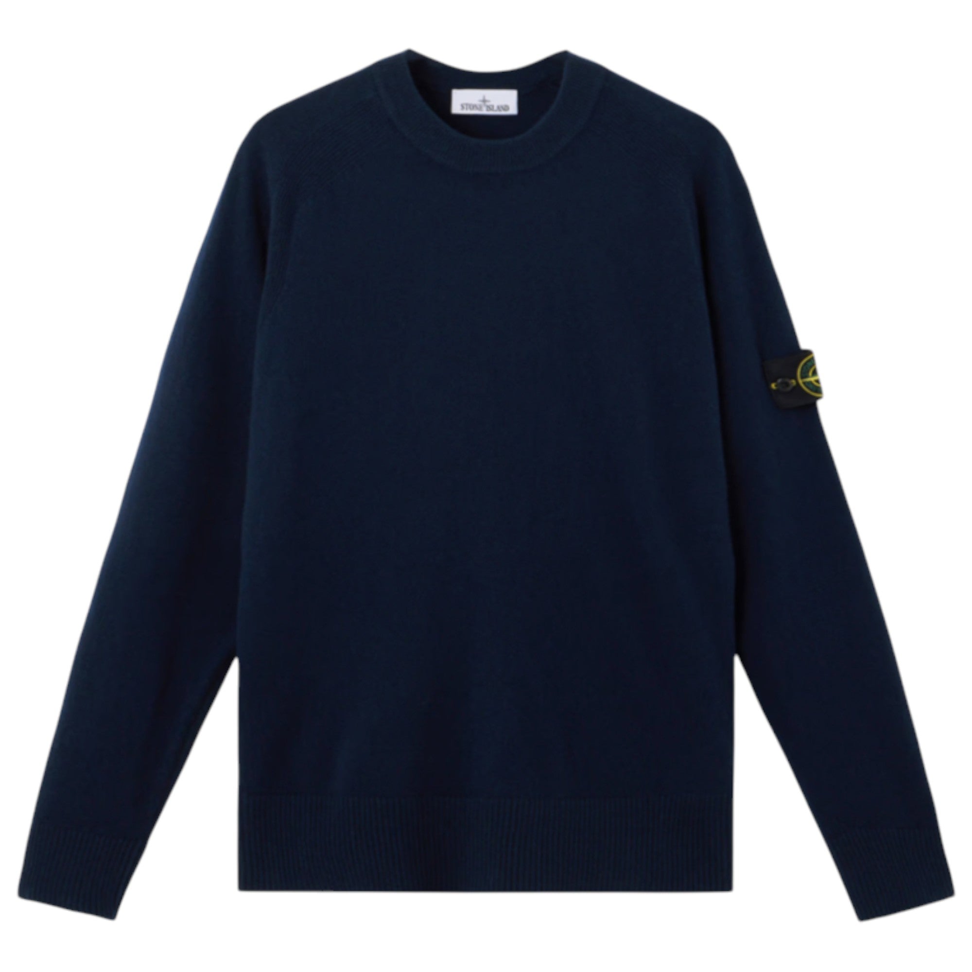 Stone Island Light RWS Geelong Wool Navy Raglan Sleeves Sweatshirt