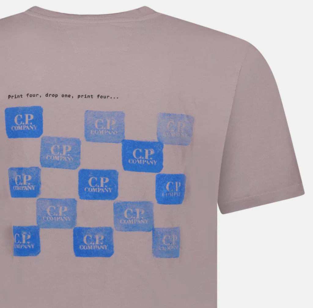 CP Company Logo-Print Jersey T-Shirt in Lavender