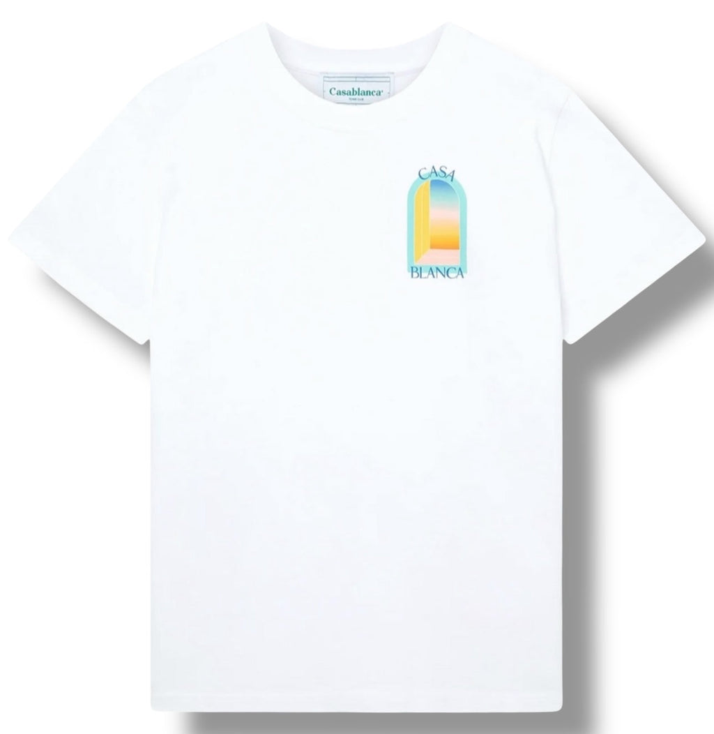 Casablanca, L’arche Colour Printed White T-Shirt