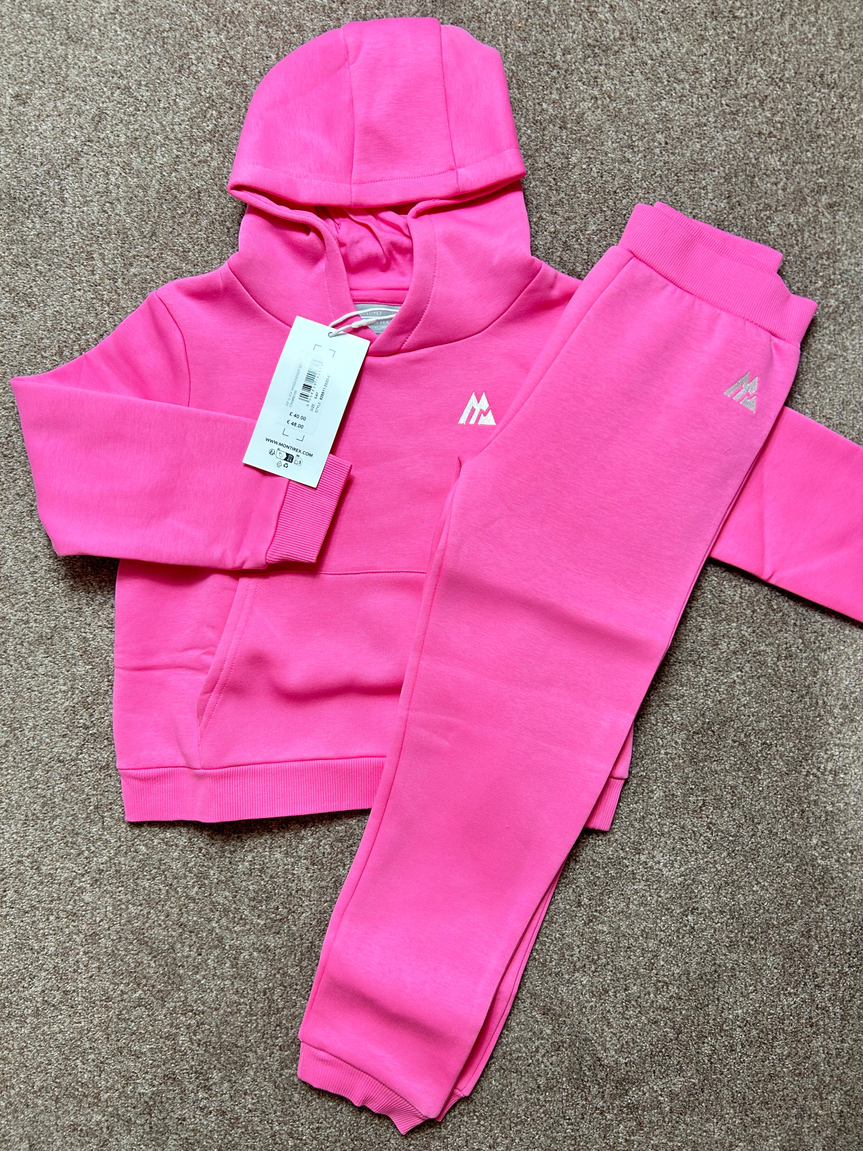 Girls pink montirex tracksuit