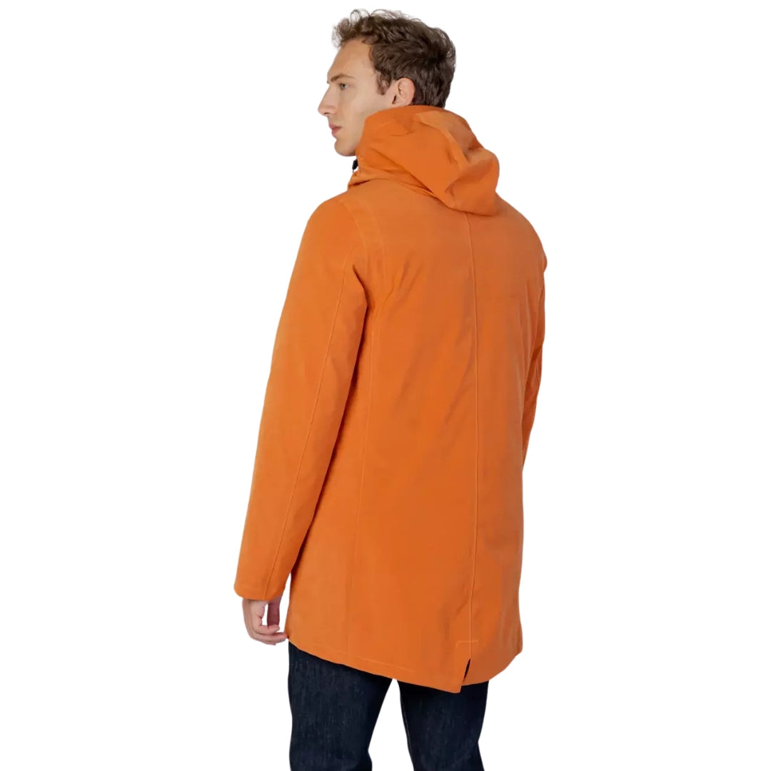 Aquascutum ACTIVE 3-WAY PARKA RUST FW23 JK001 23 Orange Parka Jacket Mens S
