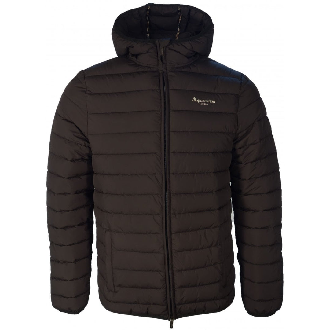 Aquascutum ACTIVE 100GR HOODED JACKET FW23 JK011 16 Black Jacket Mens S