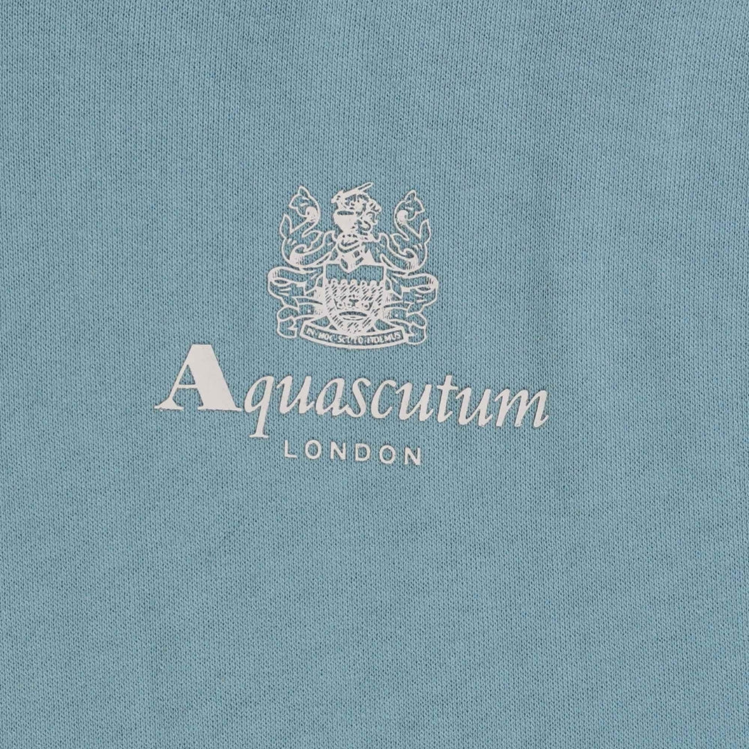 Aquascutum ACTIVE SMALL LOGO HOODIE FW23 SW002 18 Blue Hoodie Mens S