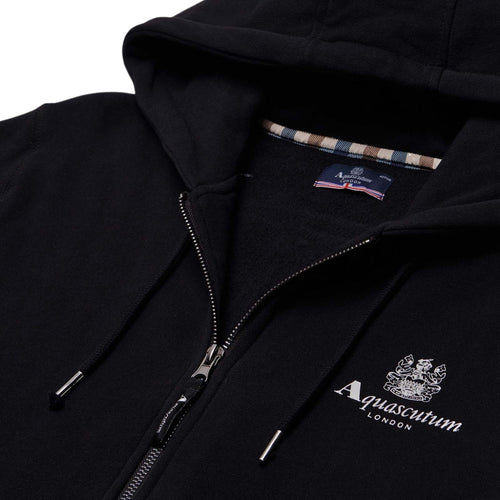 ACTIVE SMALL LOGO FULL ZIP HOODIE  FLEECE black S