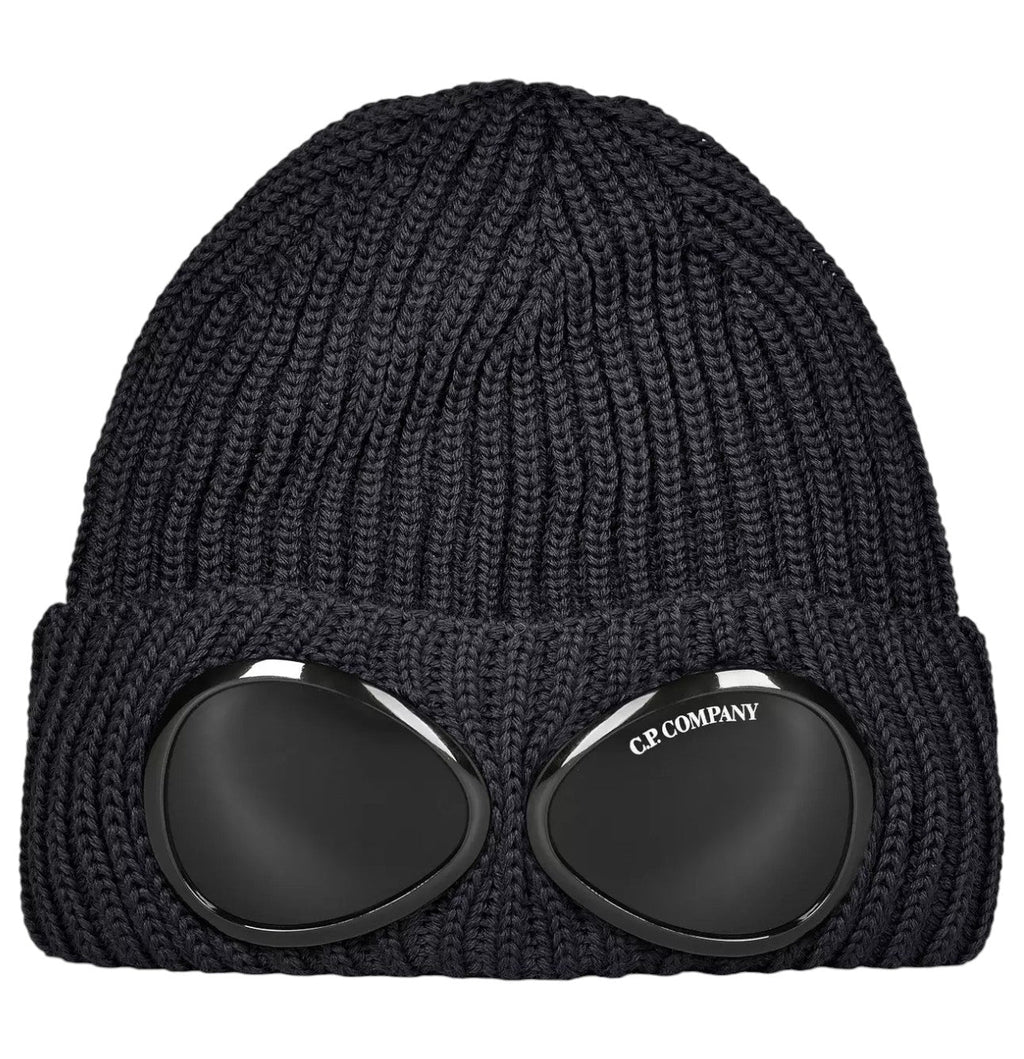 C.P. Company Merino Wool Goggle Black Beanie