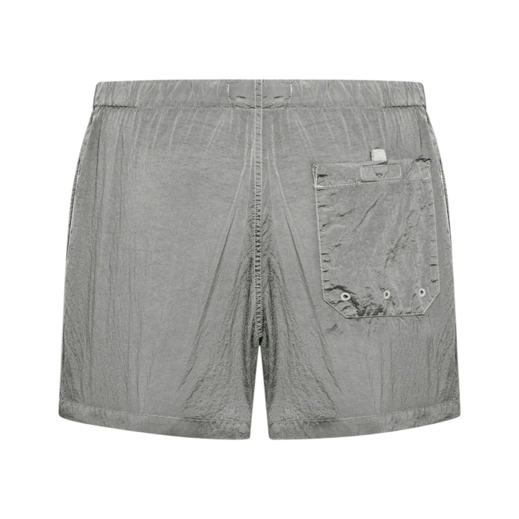 Stone Island Crinkled Nylon Pearl Grey Swim Shorts
