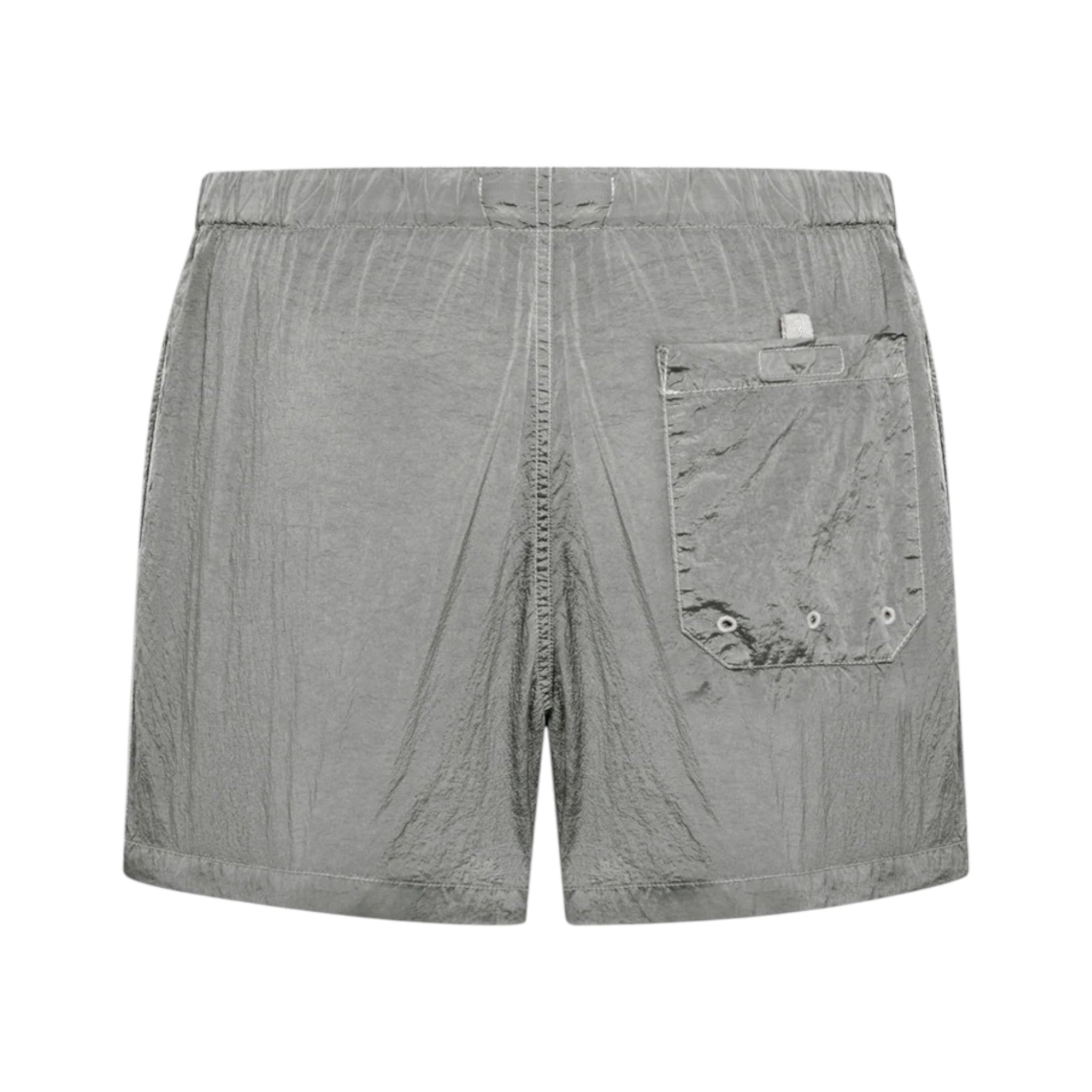 Stone Island Crinkled Nylon Pearl Grey Swim Shorts