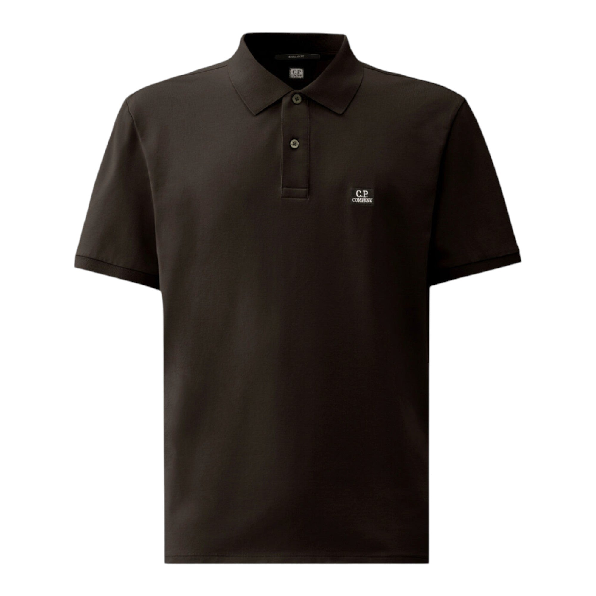 C.P. Company Stretch Piquet Black Polo Shirt