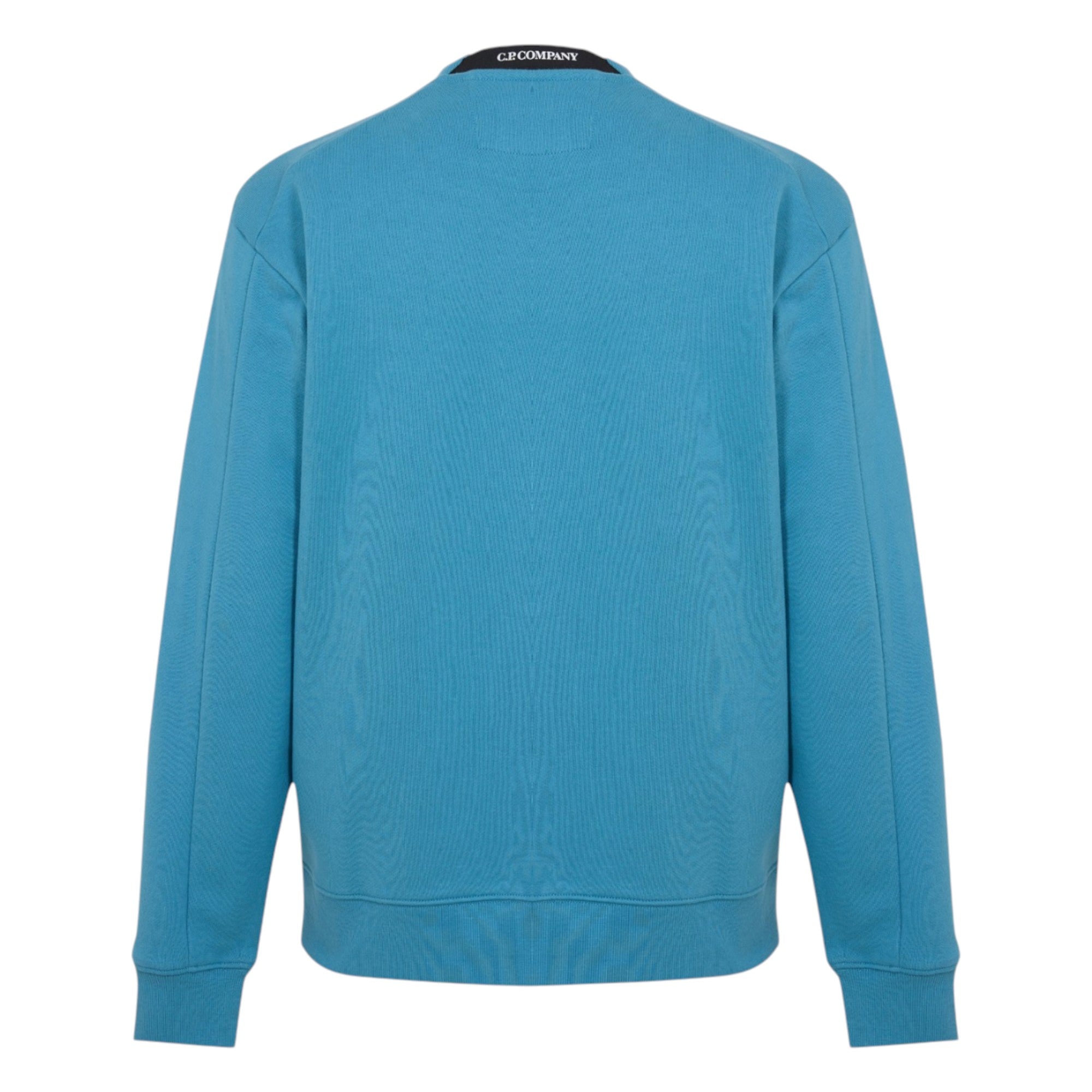 C.P. Company Diagonal Raised Fleece Crewneck Aegean Blue Sweatshirt
