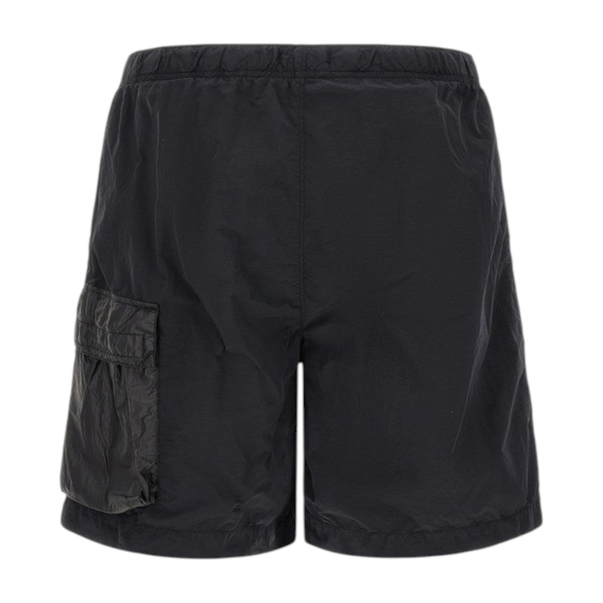C.P. Company Flatt Nylon Mixed Lens Black Cargo Shorts