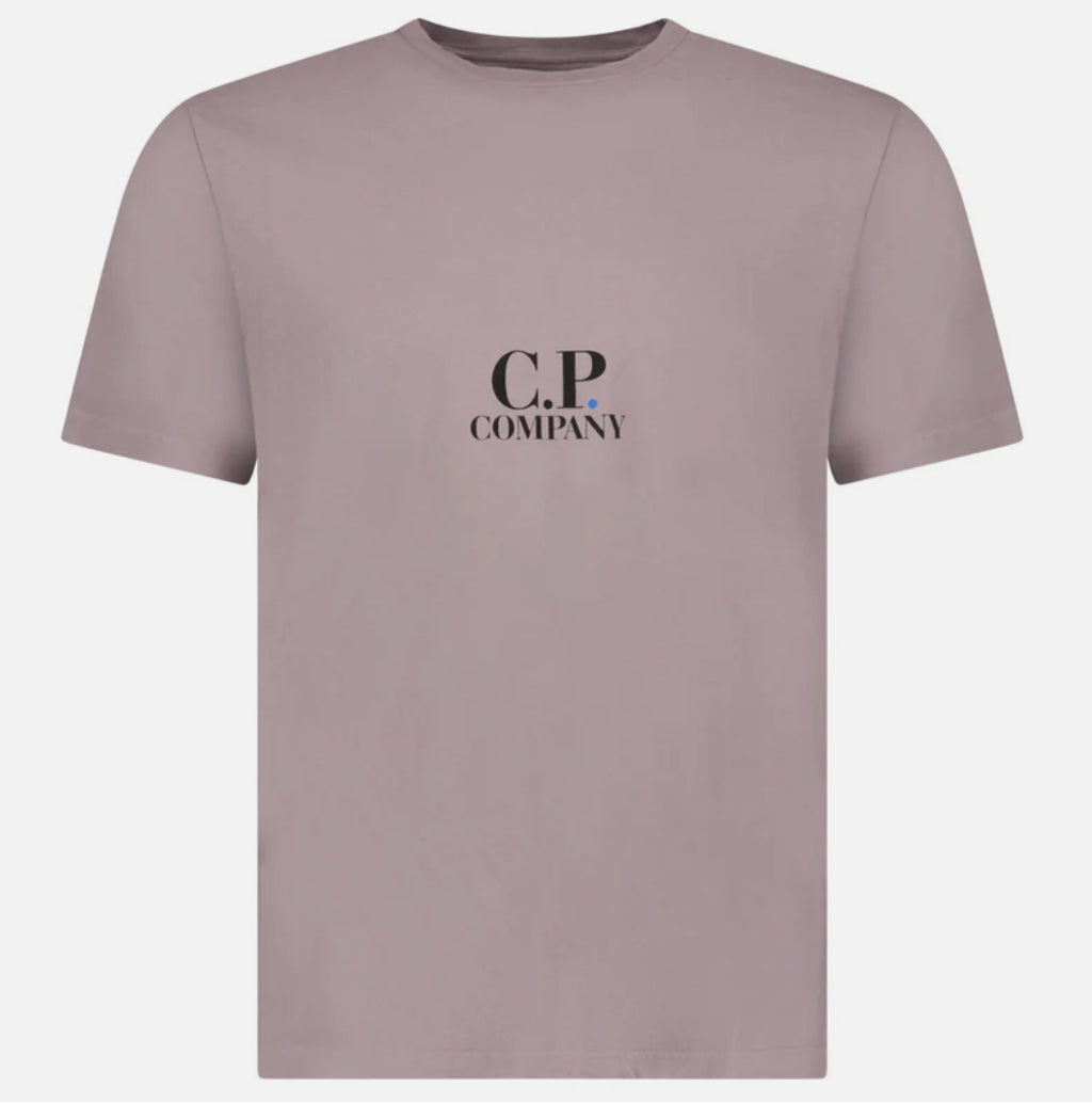 CP Company Logo-Print Jersey T-Shirt in Lavender