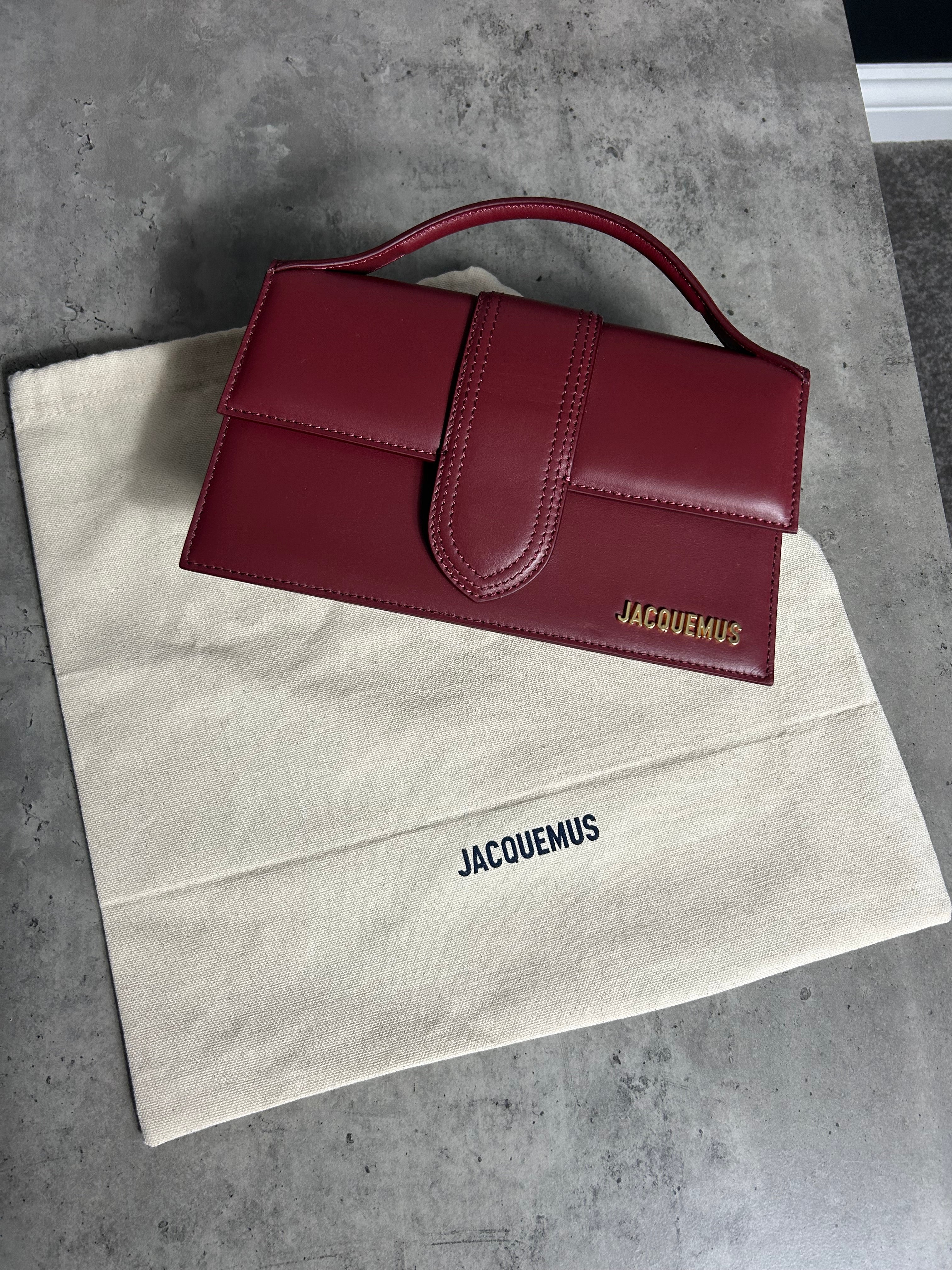 Jacquemus large Bambino LES CLASSIQUES Crossbody flap bag  Claret