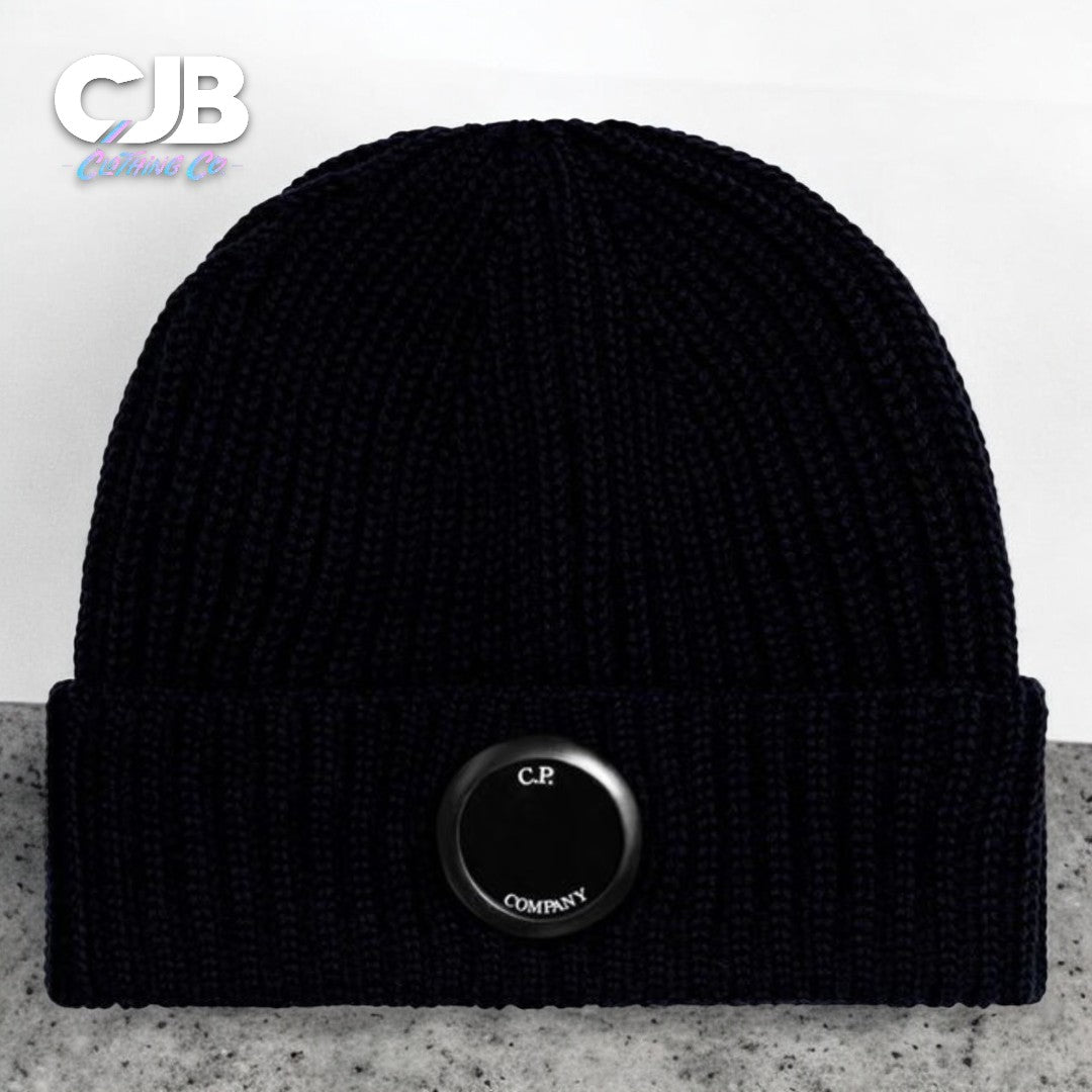 CP Company Black Knit Cap
