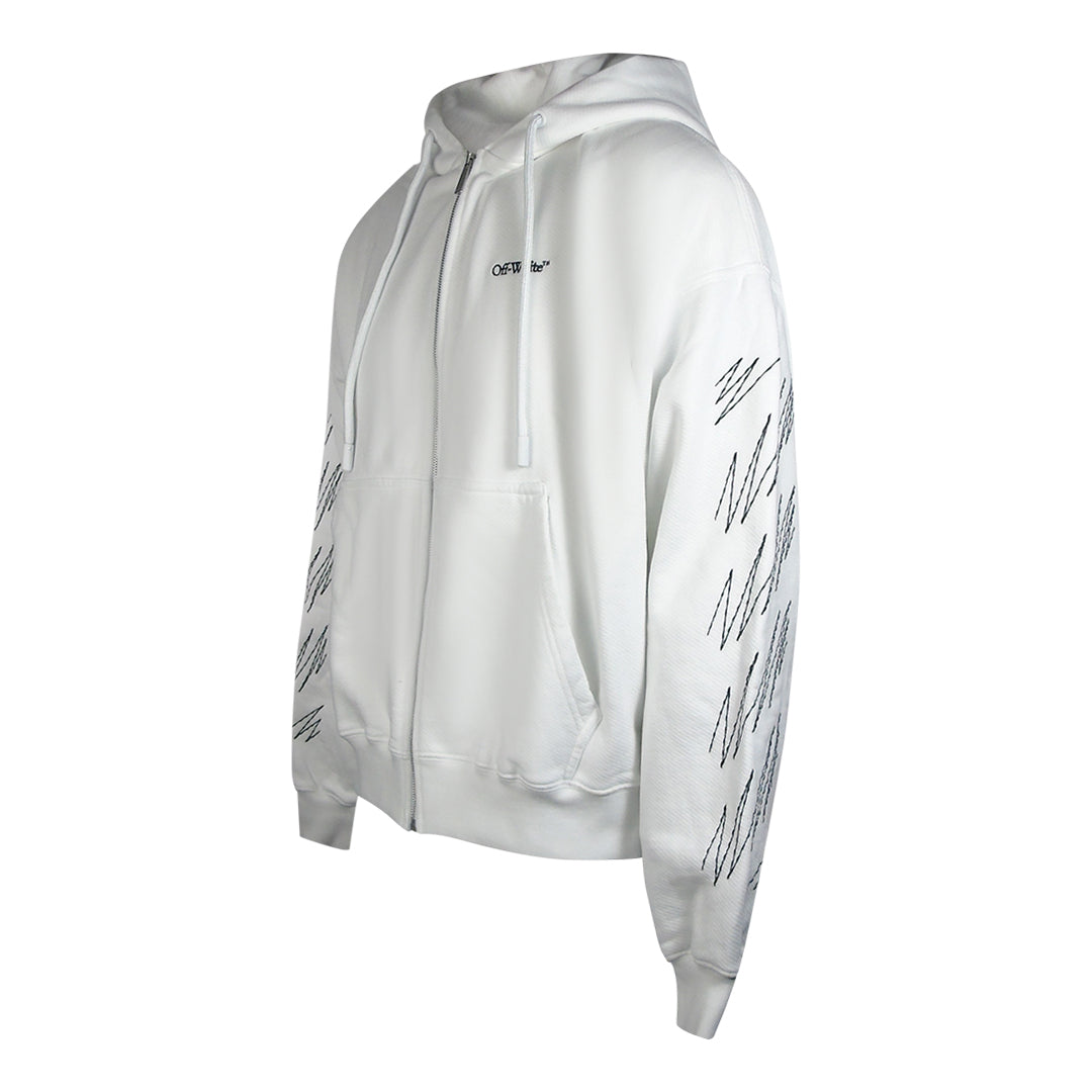 Off White Ombe015F23Fle0040110 White Hoodies Male - Style Centre Wholesale