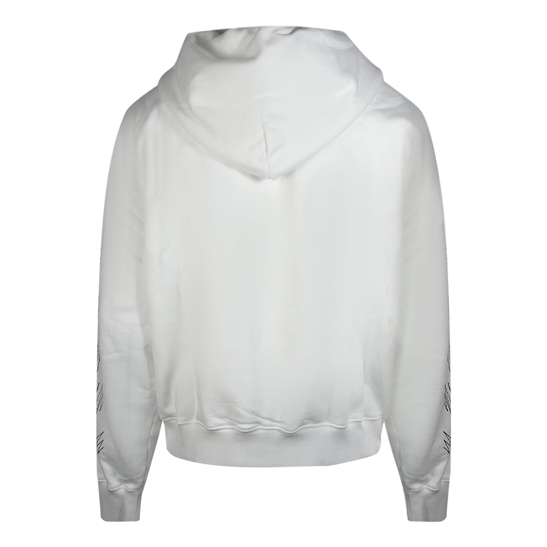 Off White Ombe015F23Fle0040110 White Hoodies Male - Style Centre Wholesale