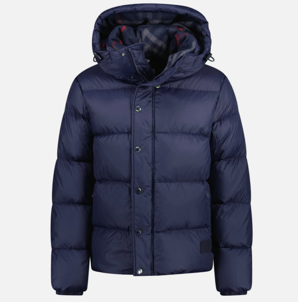 Burberry Halsby Down Puffer Jacket Navy Blue