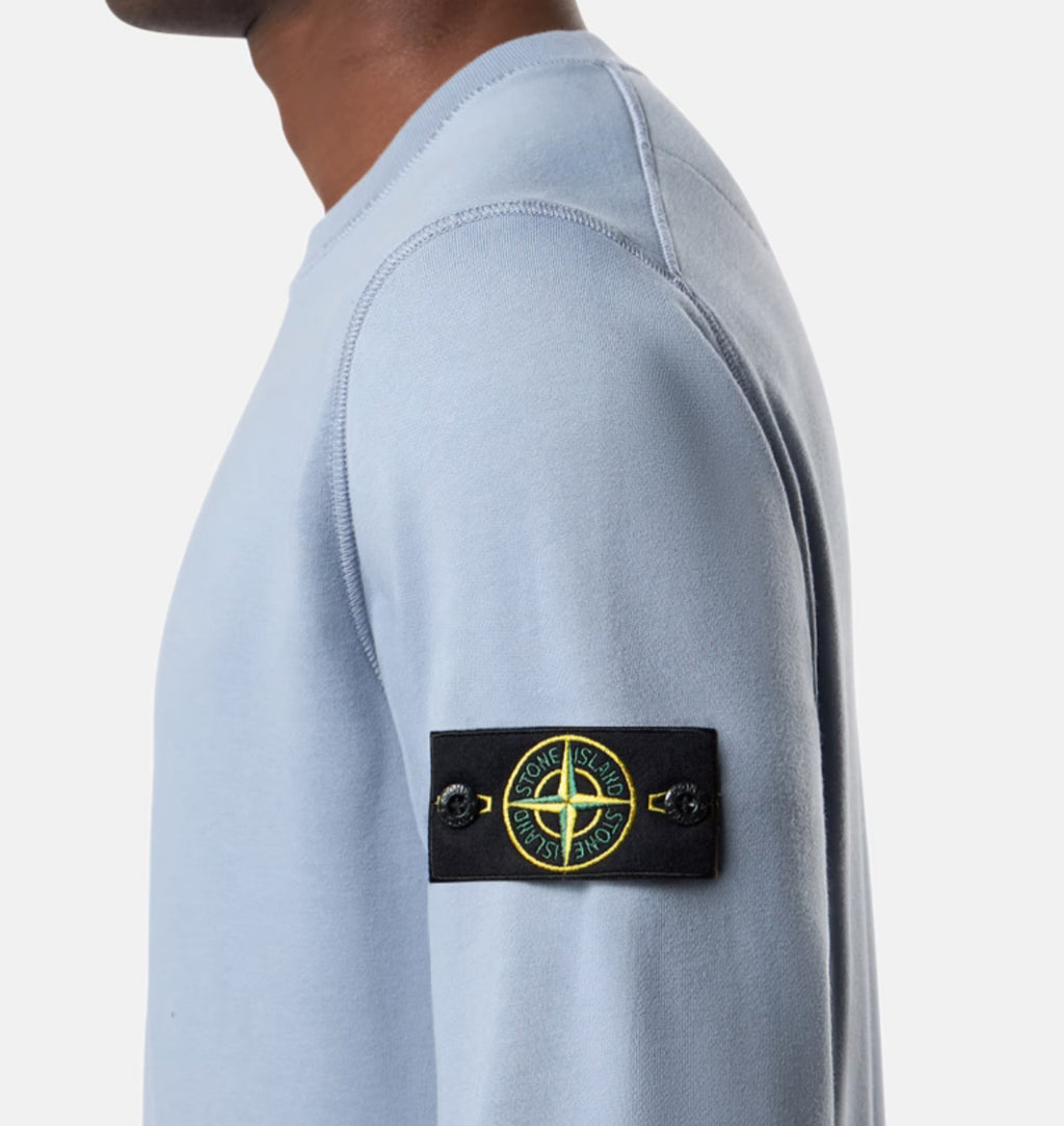 Stone Island organic fleece jumper Avio Blue