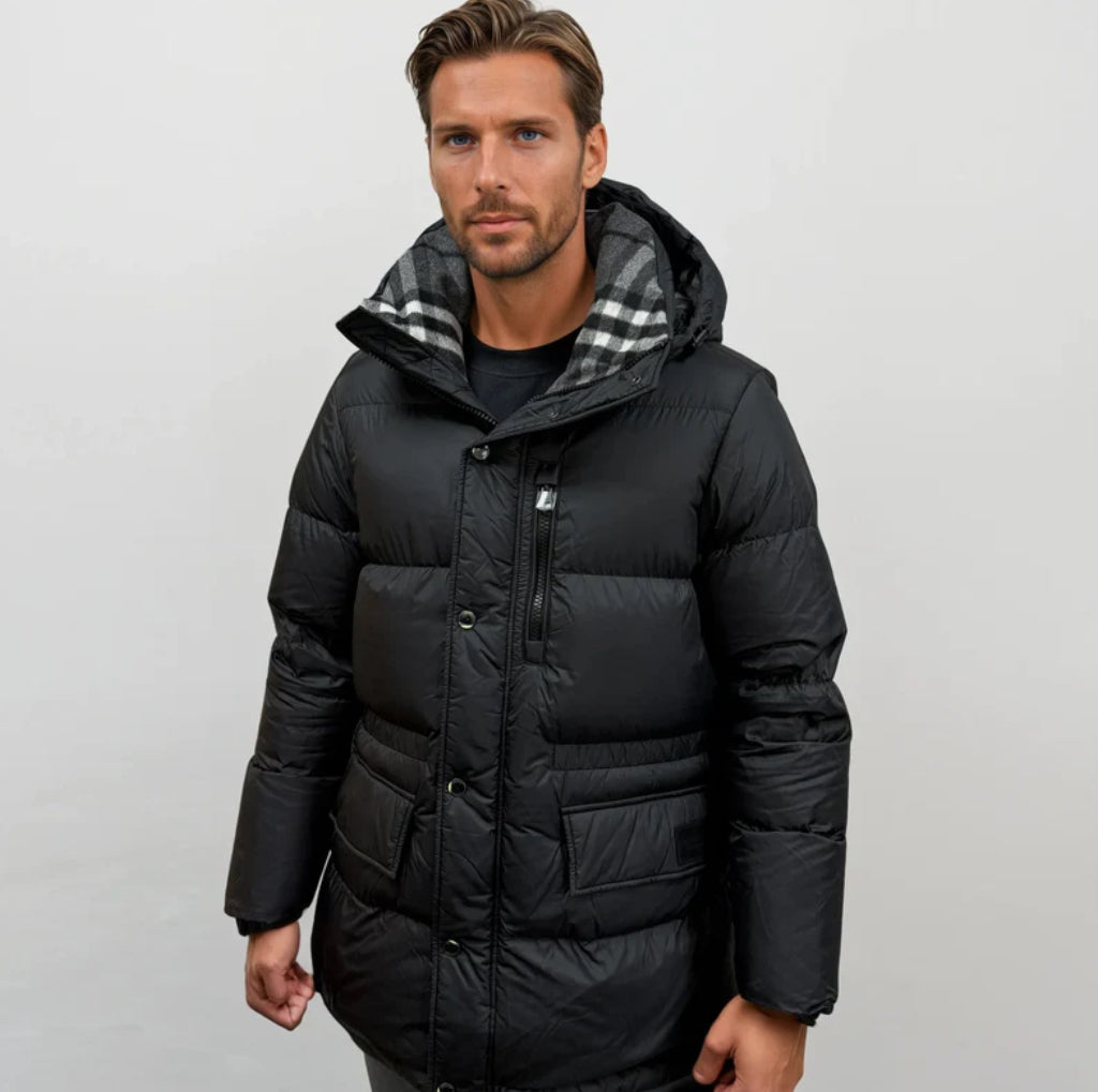 Burberry Haworth Mid Length Down Puffer Jacket Black
