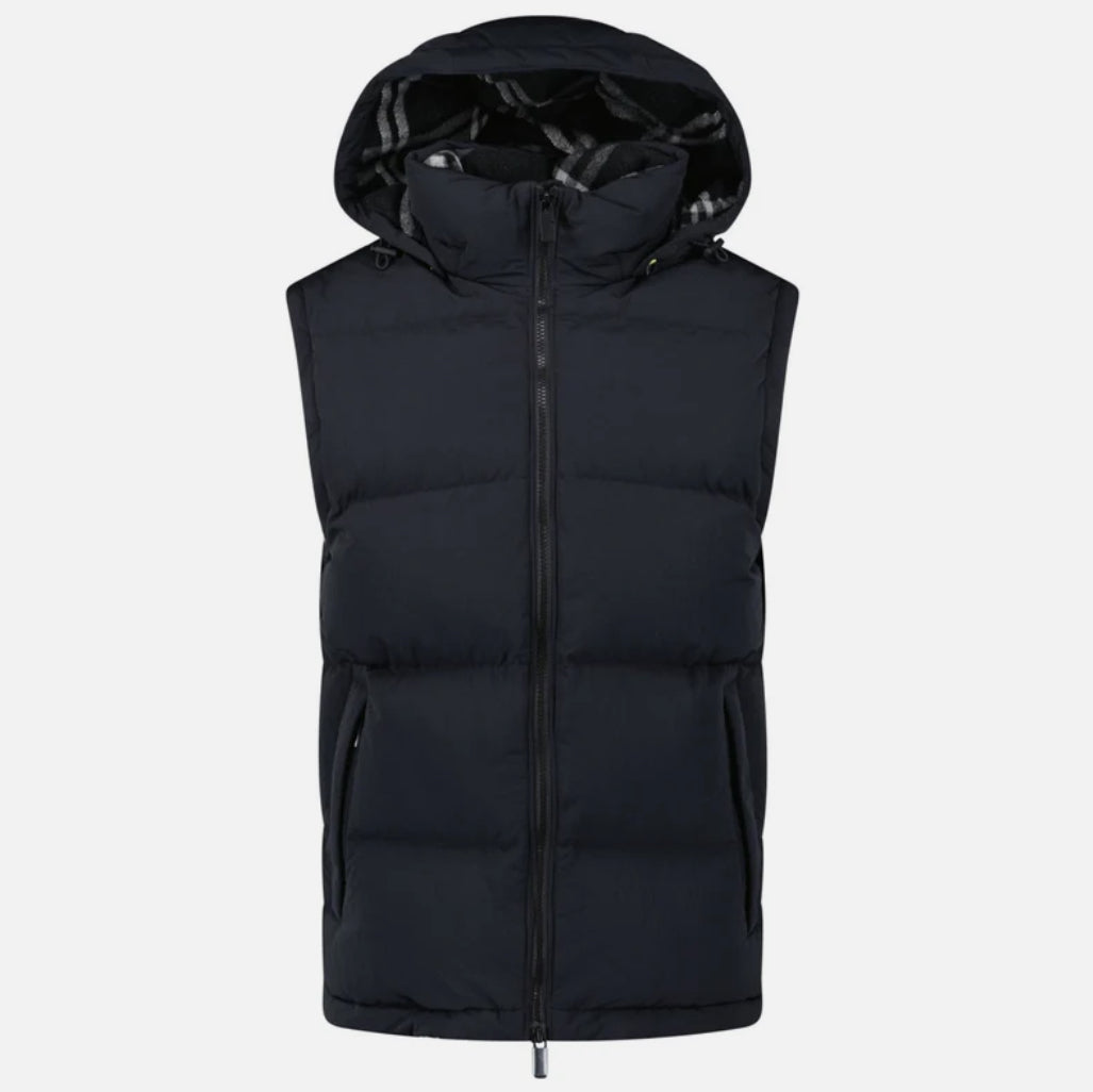 Burberry Technical Nylon Puffer Coat / Gilet in Black