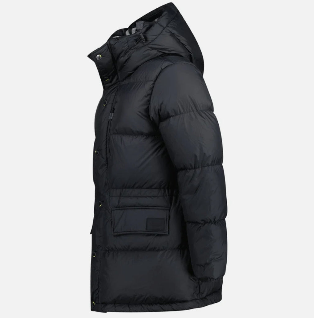 Burberry Haworth Mid Length Down Puffer Jacket Black