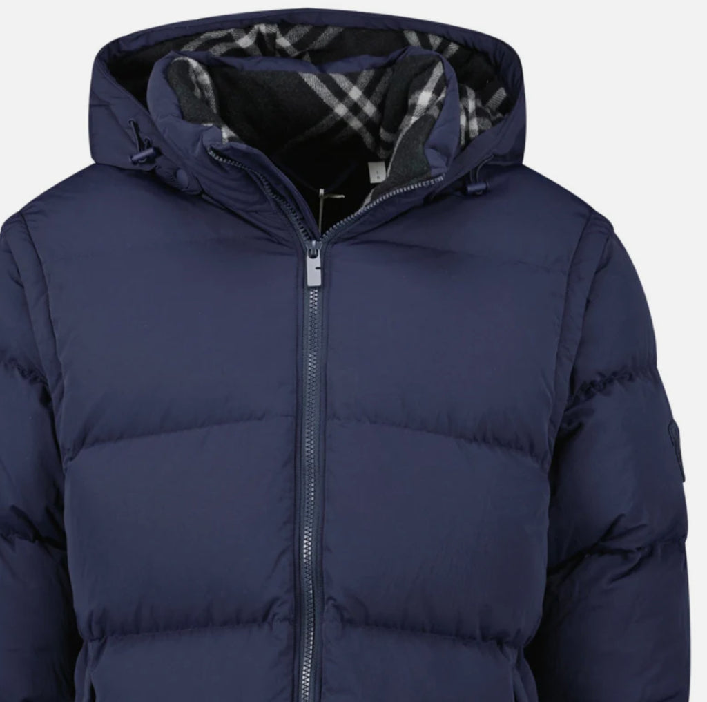 Burberry Technical Nylon Puffer Coat / Gilet in Navy
