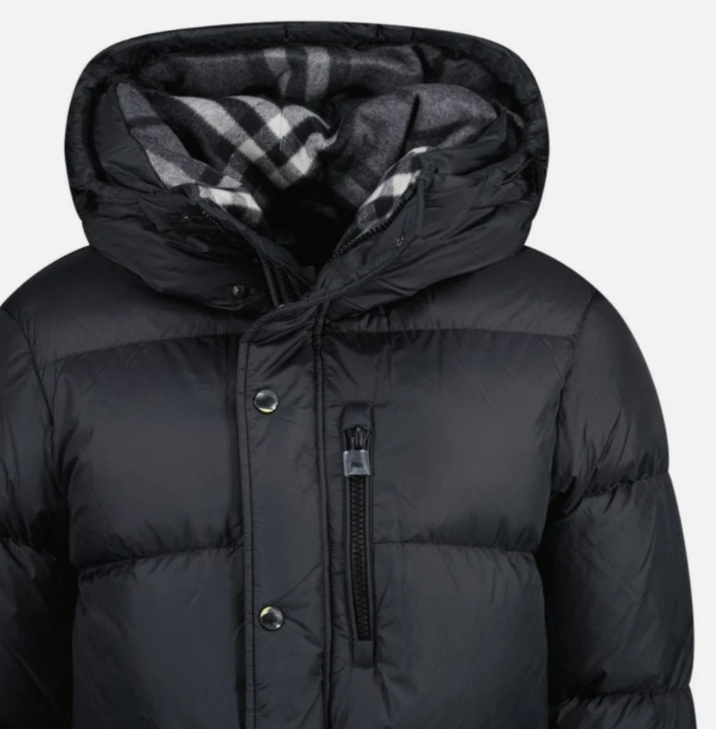 Burberry Haworth Mid Length Down Puffer Jacket Black