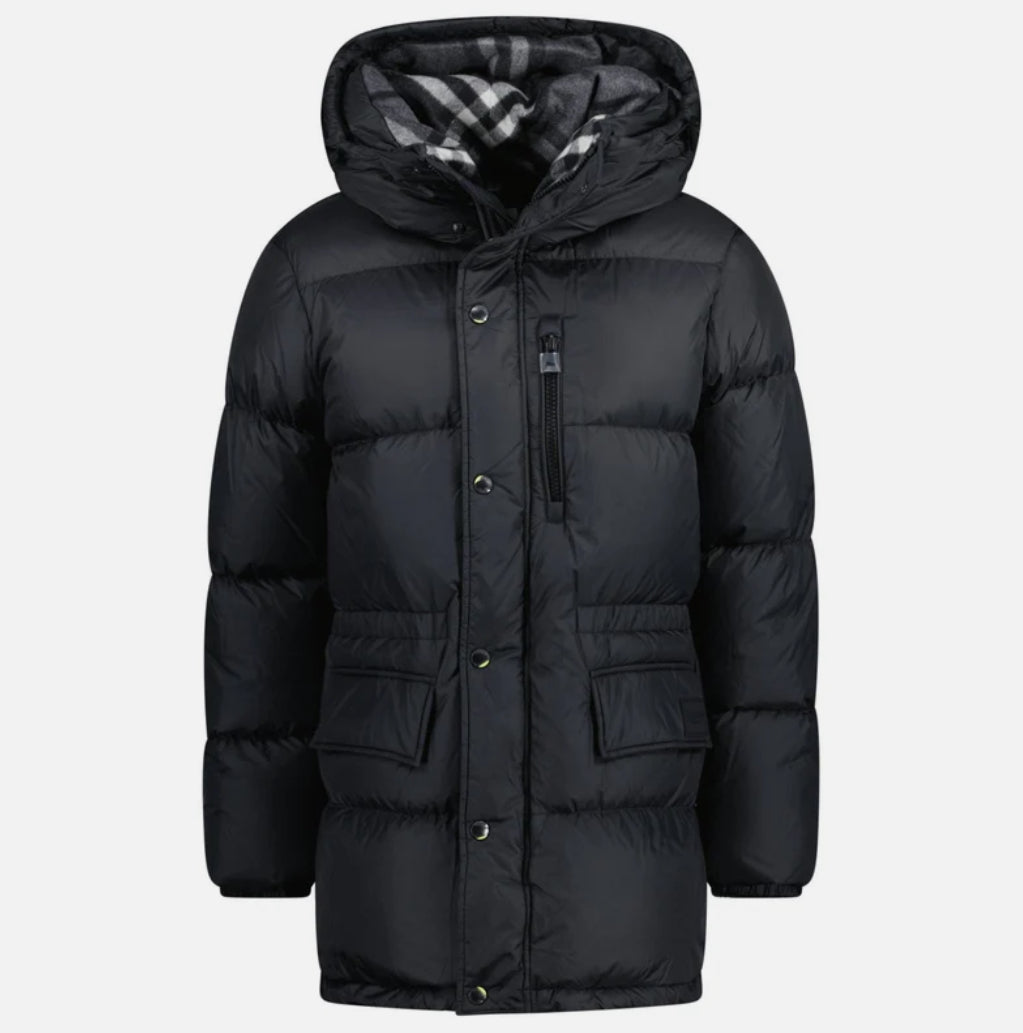 Burberry Haworth Mid Length Down Puffer Jacket Black