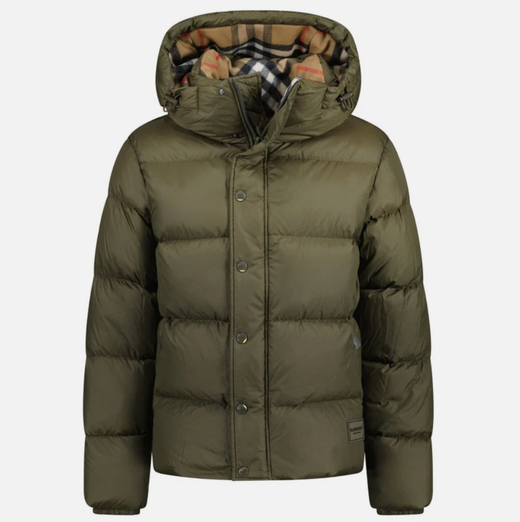 Burberry Halsby Down Puffer Jacket Khaki Green