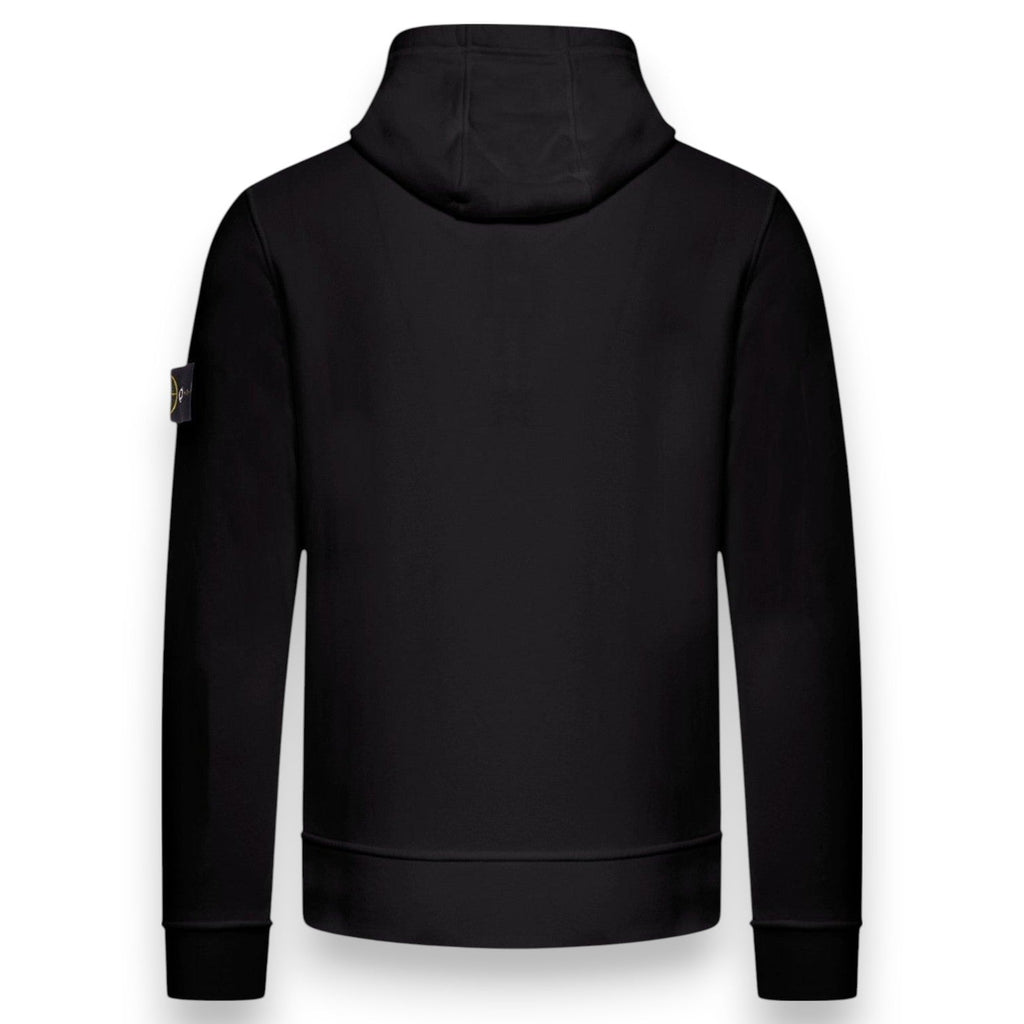Stone Island, Black Hoodie. Organic Cotton - True Labels