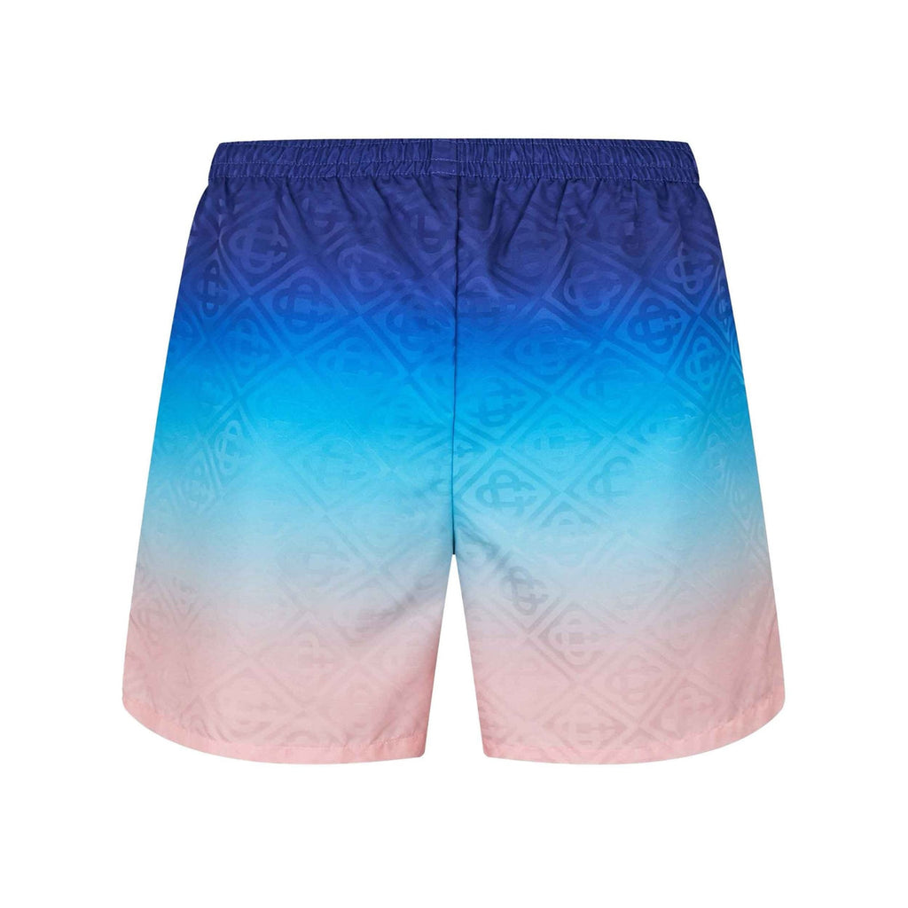 Casablanca Printed Gradient Swim Shorts in Blue