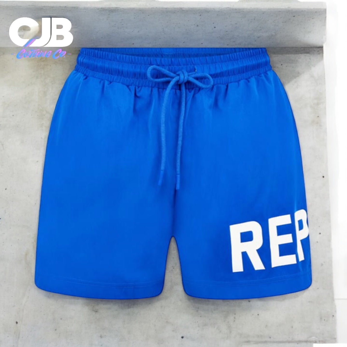 Represent text logo swim shorts