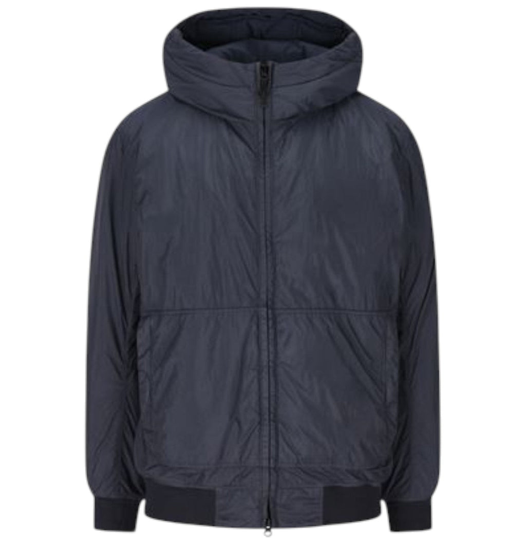 Stone Island Crinkle Reps NY Hooded Padded Navy Jacket