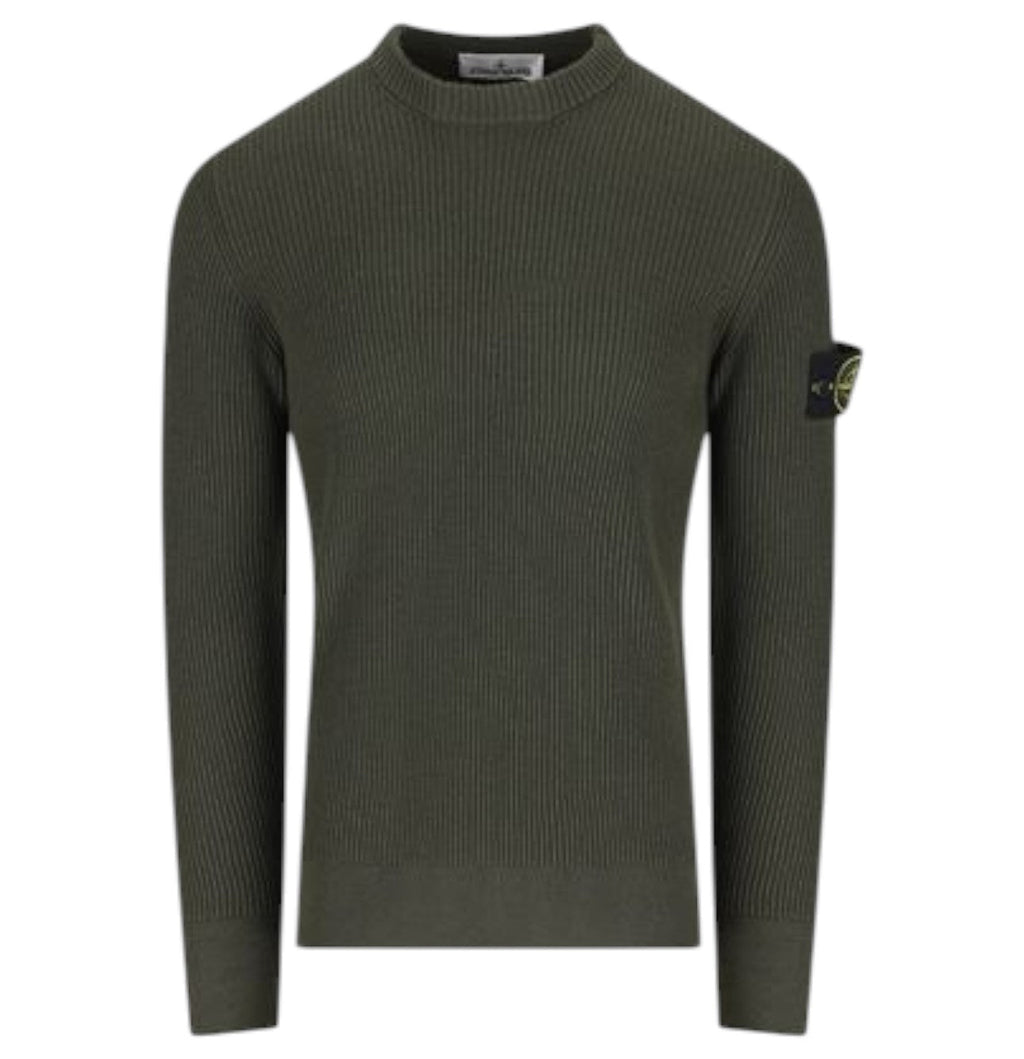 Stone Island Full Rib RWS Wool Military Green Sweatshirt