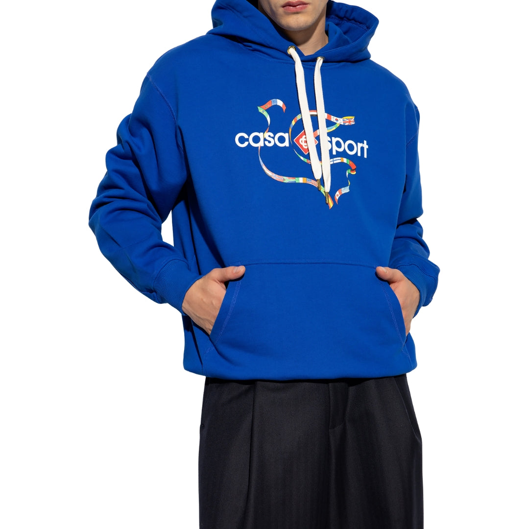 Casablanca Blue Hoodie Mens