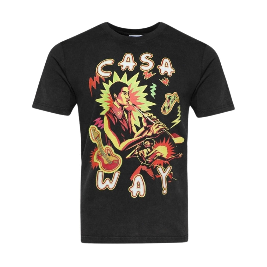 Casablanca Printed  T-Shirt Music For The People Faded Black  T-Shirts Mens