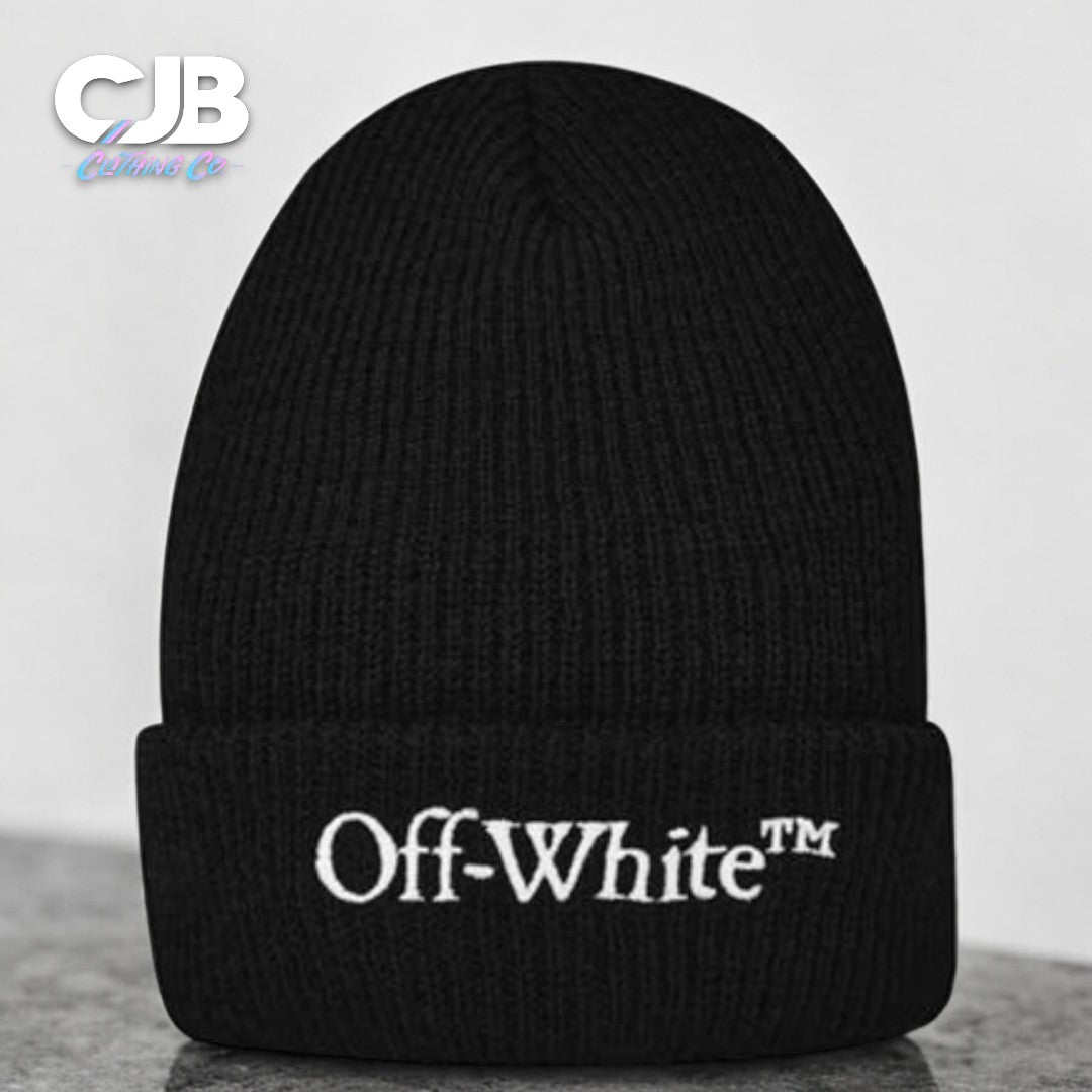 OFF WHITE Off Knit Black Beanie