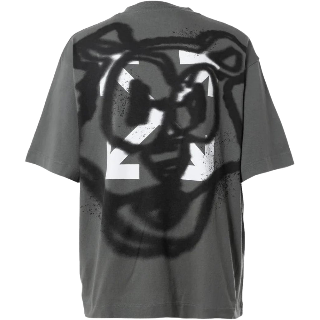 Off-White Teddy Arrow Logo Over Skate Fit Steel Iron T-Shirt