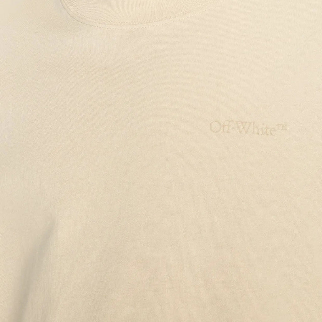 Off-White Scribble Carry Over Skate Fit Ivory Beige T-Shirt XS