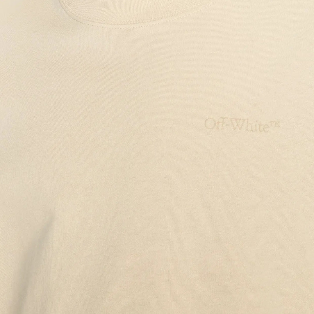 Off-White Scribble Carry Over Skate Fit Ivory Beige T-Shirt XS