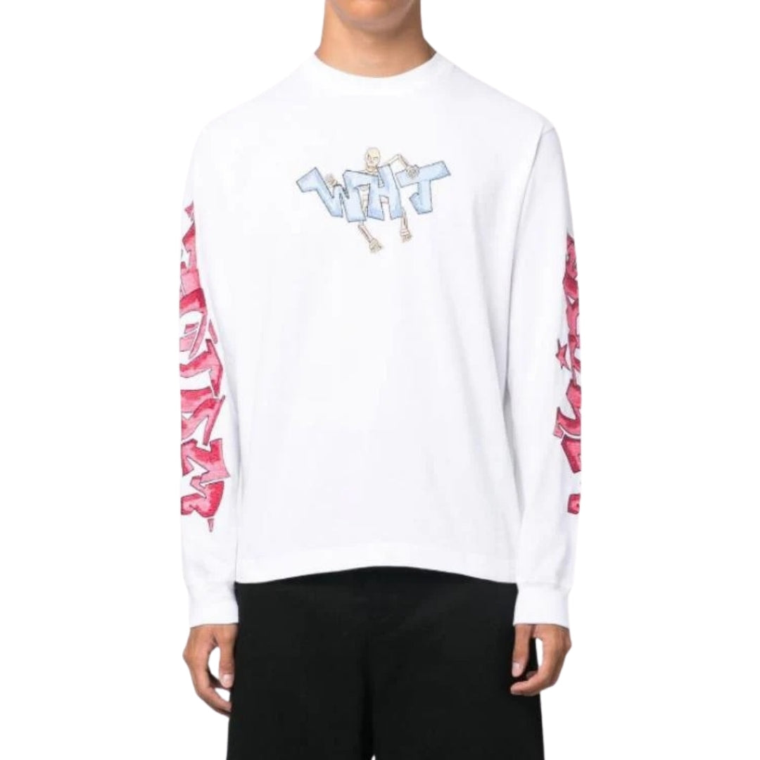 Off-White Graff Wht Pupp Skate Long Sleeve Tee White XS