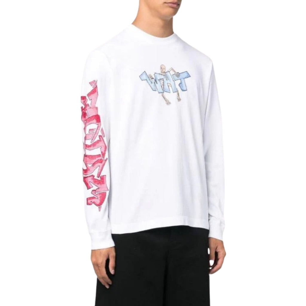 Off-White Graff Wht Pupp Skate Long Sleeve Tee White XS
