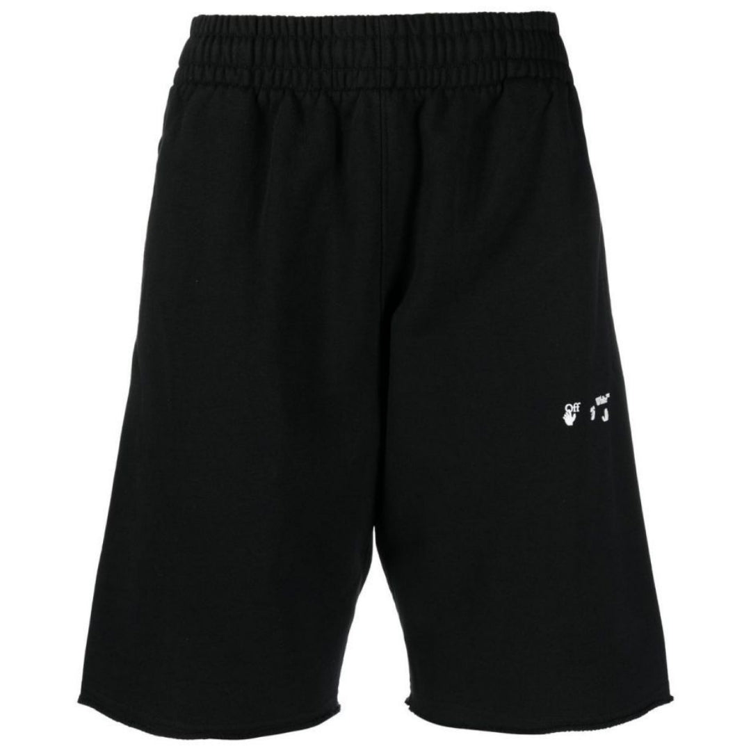 Off White Ow Logo Black Sweat Shorts Omci006C99Fle0081001 - Style Centre Wholesale