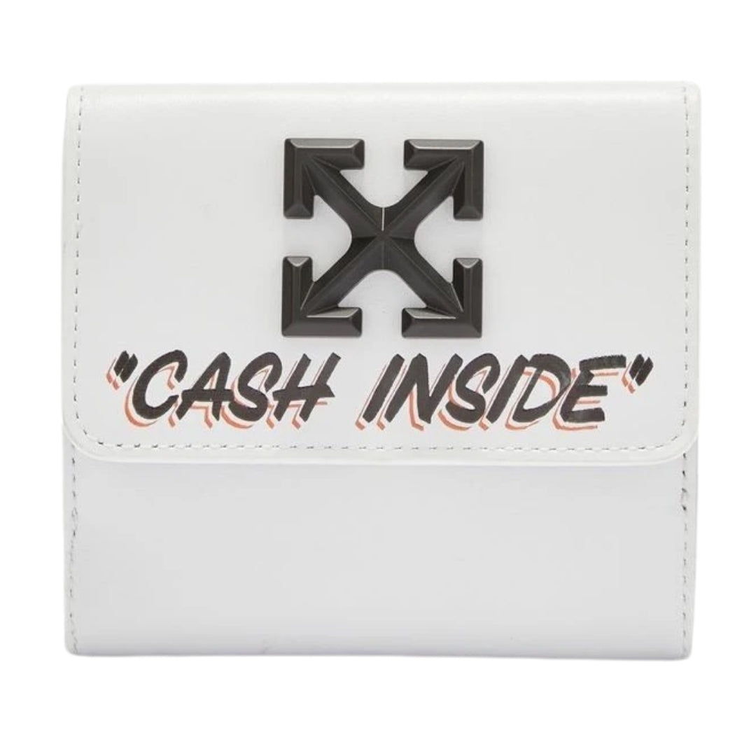 Off-White Quote Logo White Jitney French Purse